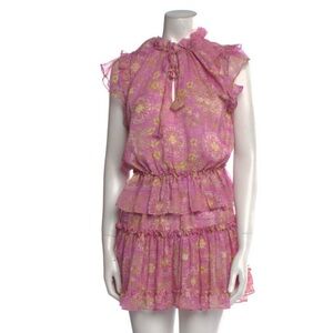 Misa Los Angeles ruffle pink mauve dress ramy brook love shack summer floral